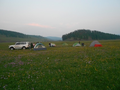 Our camp on the first night of travel.